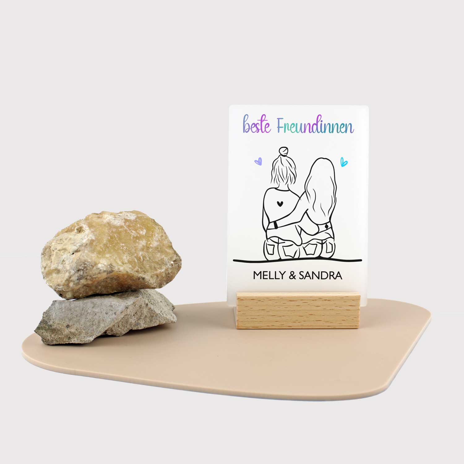 Kleine Botschaft - Beste Freundinnen - personalisiertes Geschenk