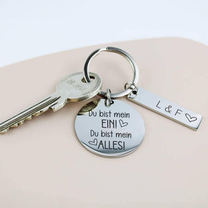 Du bist mein Ein und Alles - Schlüsselanhänger personalisiert - personalisiertes Geschenk - Gravur19