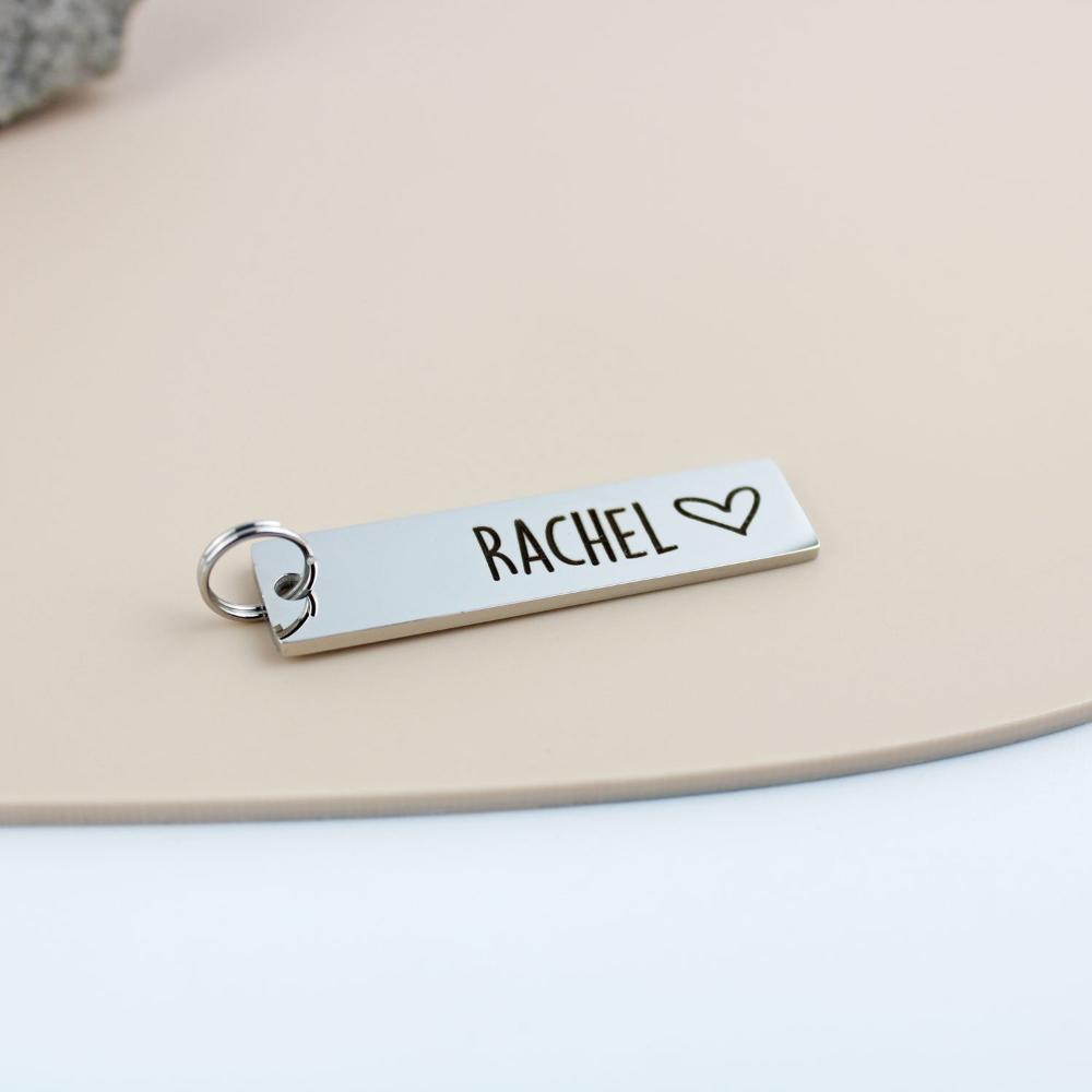 Extra Namensschild für Schlüsselanhänger - personalisiertes Geschenk - Gravur19