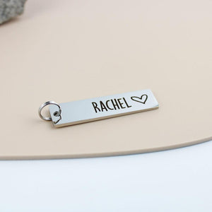 Extra Namensschild für Schlüsselanhänger - personalisiertes Geschenk - Gravur19