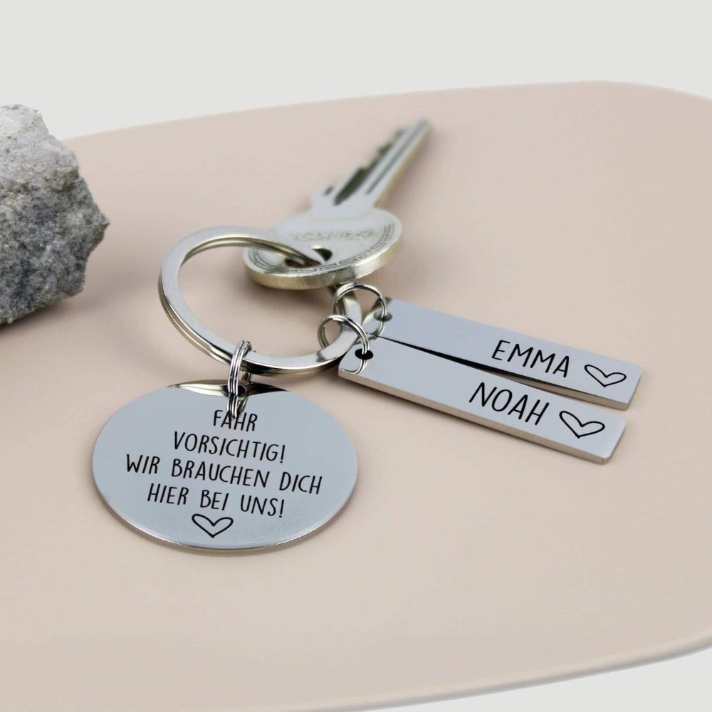 Fahr vorsichtig - Schlüsselanhänger - personalisiertes Geschenk - Gravur19