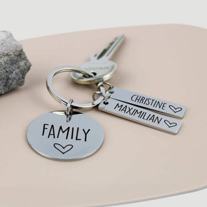 Schlüsselanhänger personalisiert für Familie - Family - - personalisiertes Geschenk - Gravur19