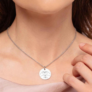 Halskette Herzgeste mit Initialen - personalisiertes Geschenk - Gravur19