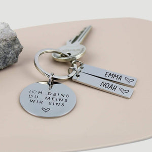Ich deins Du meins Wir eins - Schlüsselanhänger personalisiert - personalisiertes Geschenk - Gravur19