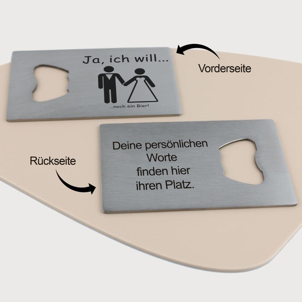 Flaschenöffner Ja ich will - personalisiertes Geschenk - Gravur19
