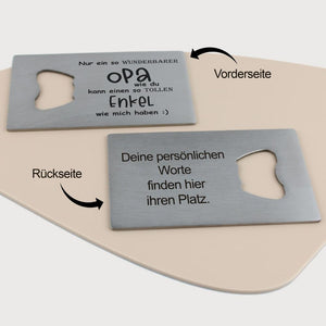 Flaschenöffner Opa-Enkel - personalisiertes Geschenk - Gravur19