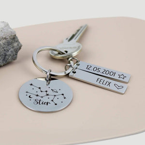 Sternenbild Astro Schlüsselanhänger personalisiert - Steinbock