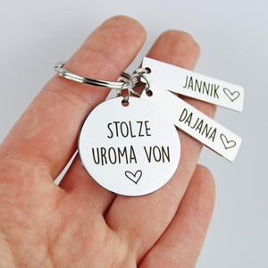 Stolze Uroma von - Schlüsselanhänger personalisiert - - personalisiertes Geschenk - Gravur19
