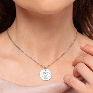 Halskette Herzgeste mit Initialen - personalisiertes Geschenk - Gravur19