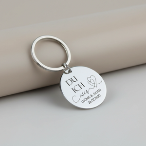 Schlüsselanhänger Du Ich Wir personalisiert – Geschenk für Hochzeit Valentinstag oder Jahrestag
