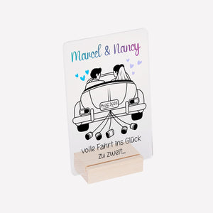 Kleine Botschaft - Hochzeitsgeschenk für Brautpaar - Gravur19