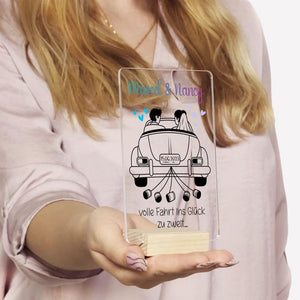 Kleine Botschaft - Hochzeitsgeschenk für Brautpaar - Gravur19