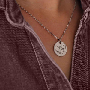 Halskette Freundschaftgeste  - personalisiertes Geschenk - Gravur19