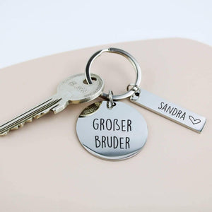Großer Bruder - Schlüsselanhänger personalisiert  - personalisiertes Geschenk - Gravur19