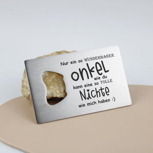 Flaschenöffner Onkel-Nichte  - personalisiertes Geschenk - Gravur19