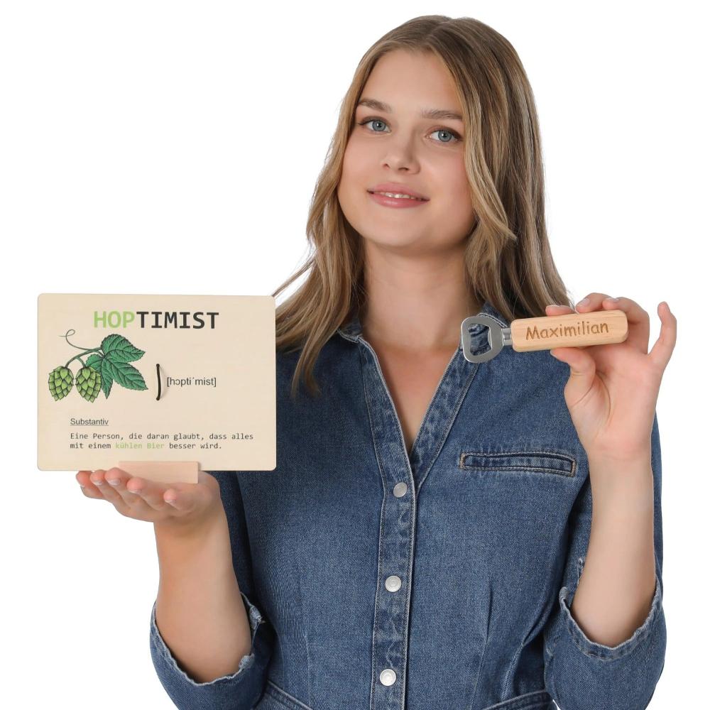 Geschenkset Hoptimist -  - personalisiertes Geschenk - Gravur19