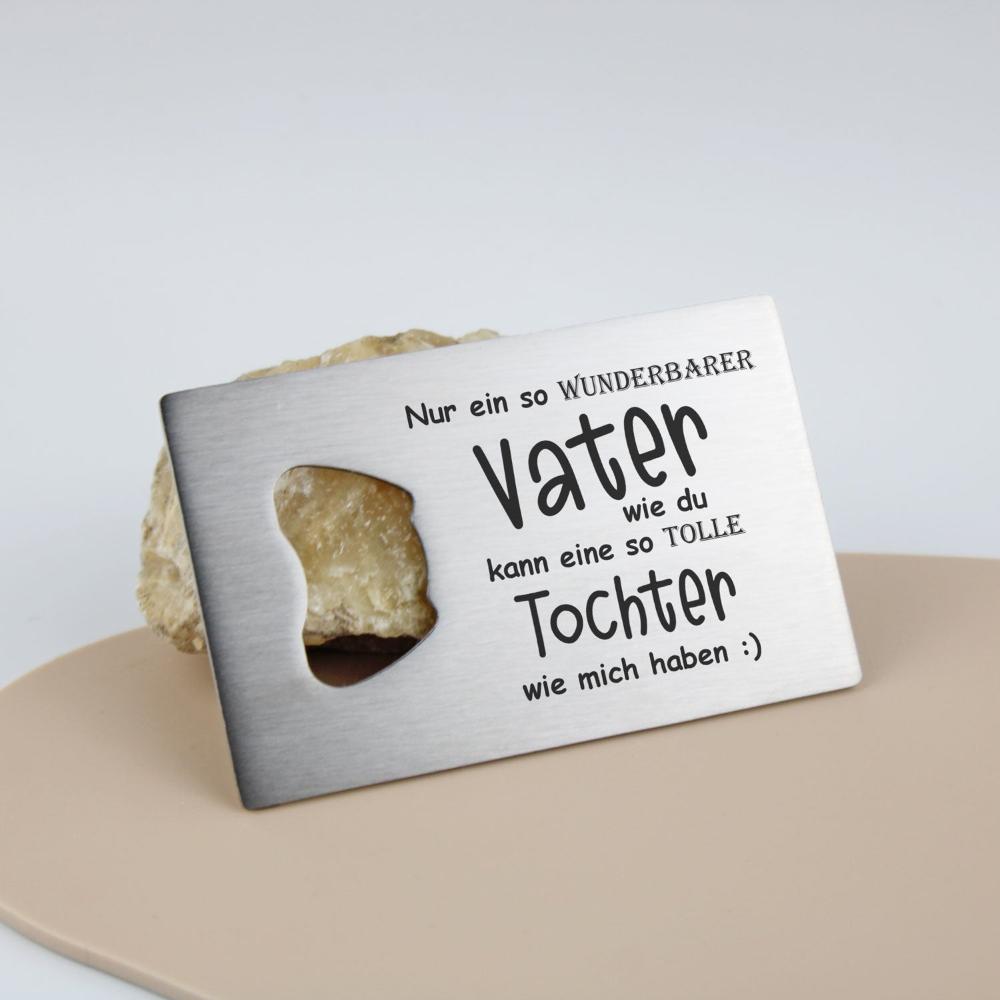 Flaschenöffner Vater-Tochter  - personalisiertes Geschenk - Gravur19