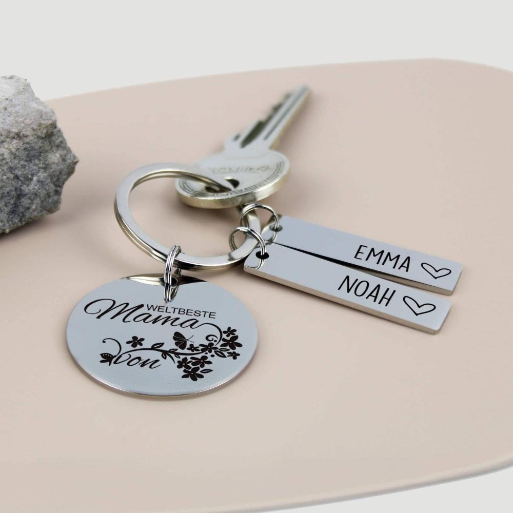 Weltbeste Mama - Schlüsselanhänger personalisiert - personalisiertes Geschenk