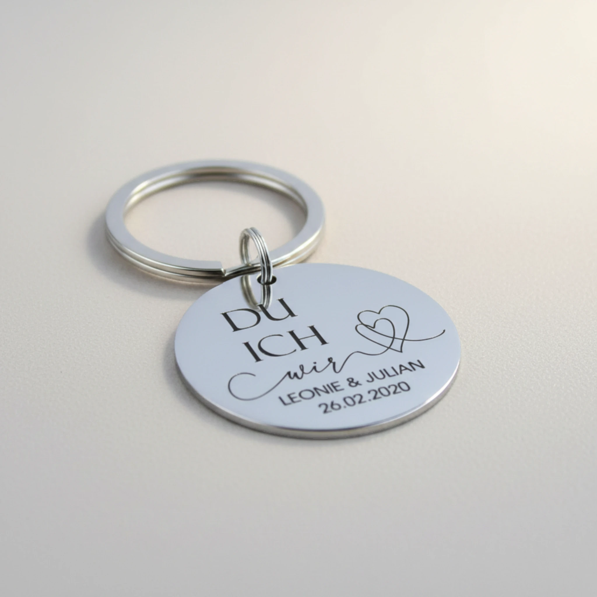 Du Ich Wir Schlüsselanhänger mit Gravur – persönliches Geschenk für Partner oder Partnerin