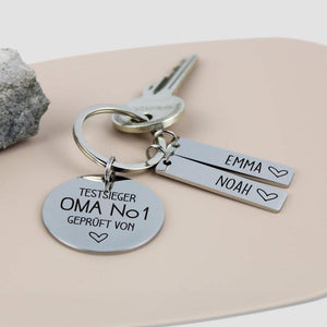 Schlüsselanhänger personalisiert für Oma - Testsieger Oma No1 geprüft von - personalisiertes Geschenk