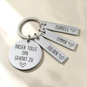 Dieser tolle Opa gehört zu Schlüsselanhänger mit drei einzelnen Namensanhängern