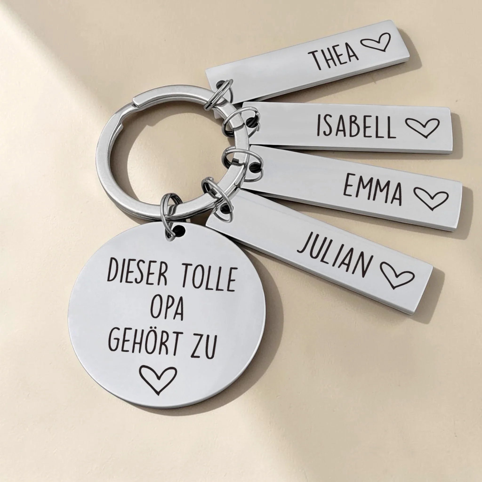 Dieser tolle Opa gehört zu Schlüsselanhänger mit vier einzelnen Namensanhängern