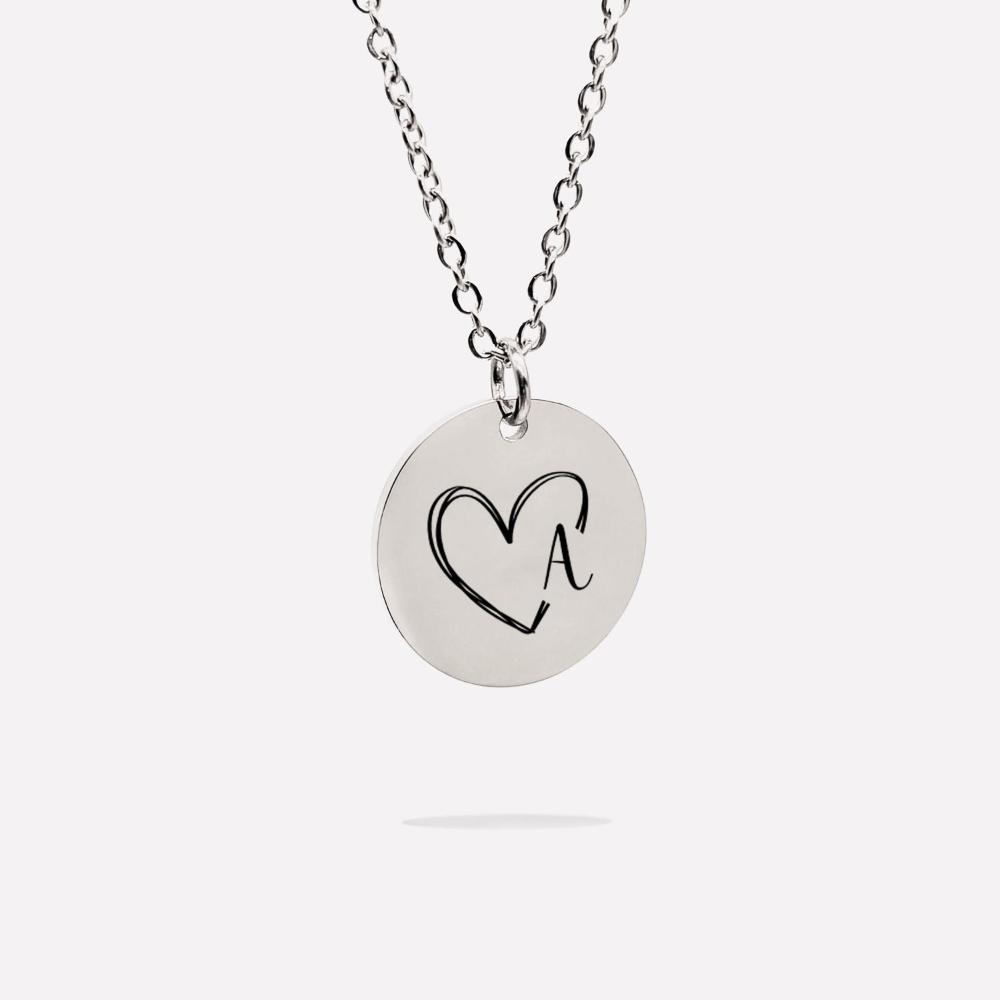 Halskette Herz mit Initial - personalisiertes Geschenk - Gravur19